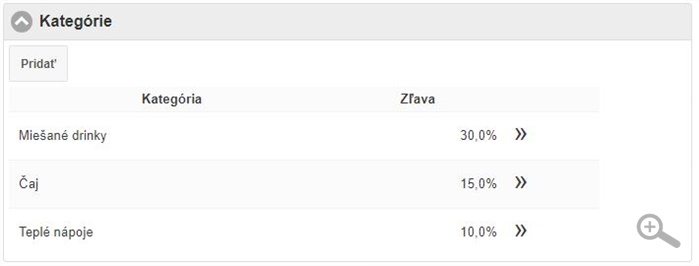 Zadanie zľavy na vybrané kategórie Zadanie zľavy na vybrané kategórie