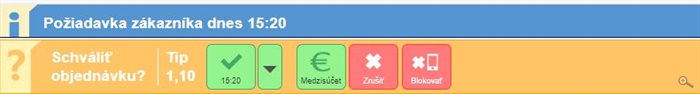 Nová objednávka v donáške čakajúca na schválenie Nová objednávka v donáške čakajúca na schválenie