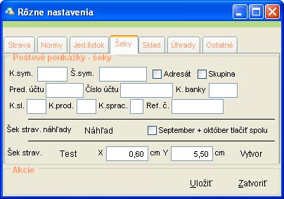 Rôzne nastavenia - šeky - hodnoty posunutia rozne-nastavenia-seky