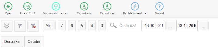 Seznam úkonů, které je možné provést nad pohybmi karet Seznam úkonů, které je možné provést nad pohybmi karet