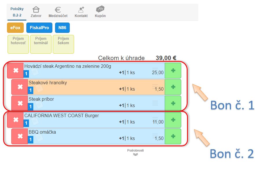 Tlač bonov samostatne po jedlách Tlač bonov samostatne po jedlách